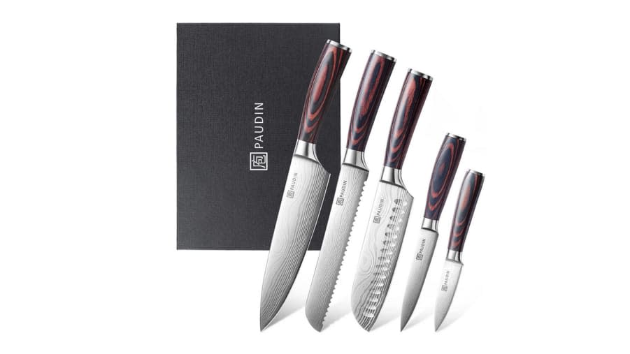 REVIEW: PAUDIN Kitchen Knife Set (Chef, Utility, Paring) 