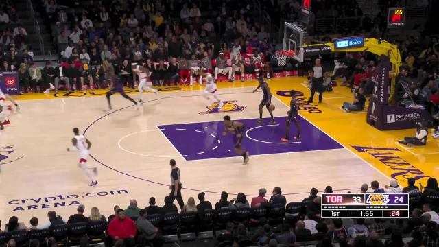 Fred VanVleet with a 2-pointer vs the Los Angeles Lakers