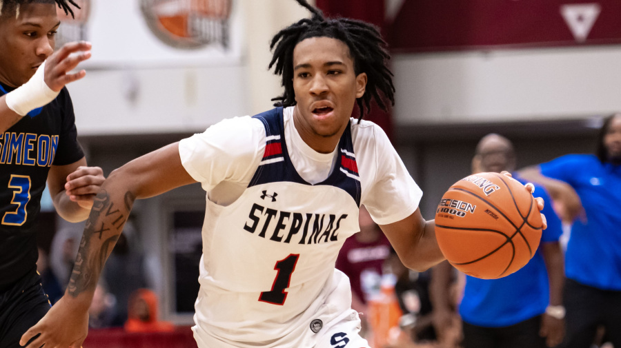 Getty Images - SPRINGFIELD, MA - JANUARY 15: Boogie Fland of Archbishop Stepinac (1) drives to the basket during the Hoophall Classic high school basketball game between Archbishop Stepinac and Simeon Career Academy on January 15, 2023 at Blake Arena in Springfield, MA (Photo by John Jones/Icon Sportswire via Getty Images)