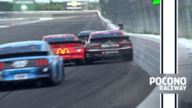 Ross Chastain and Christopher Bell make contact, both suffer damage