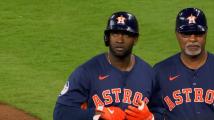 Yordan Alvarez records his third career bunt single