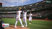 A's bash six homers in 20-4 home rout of Marlins