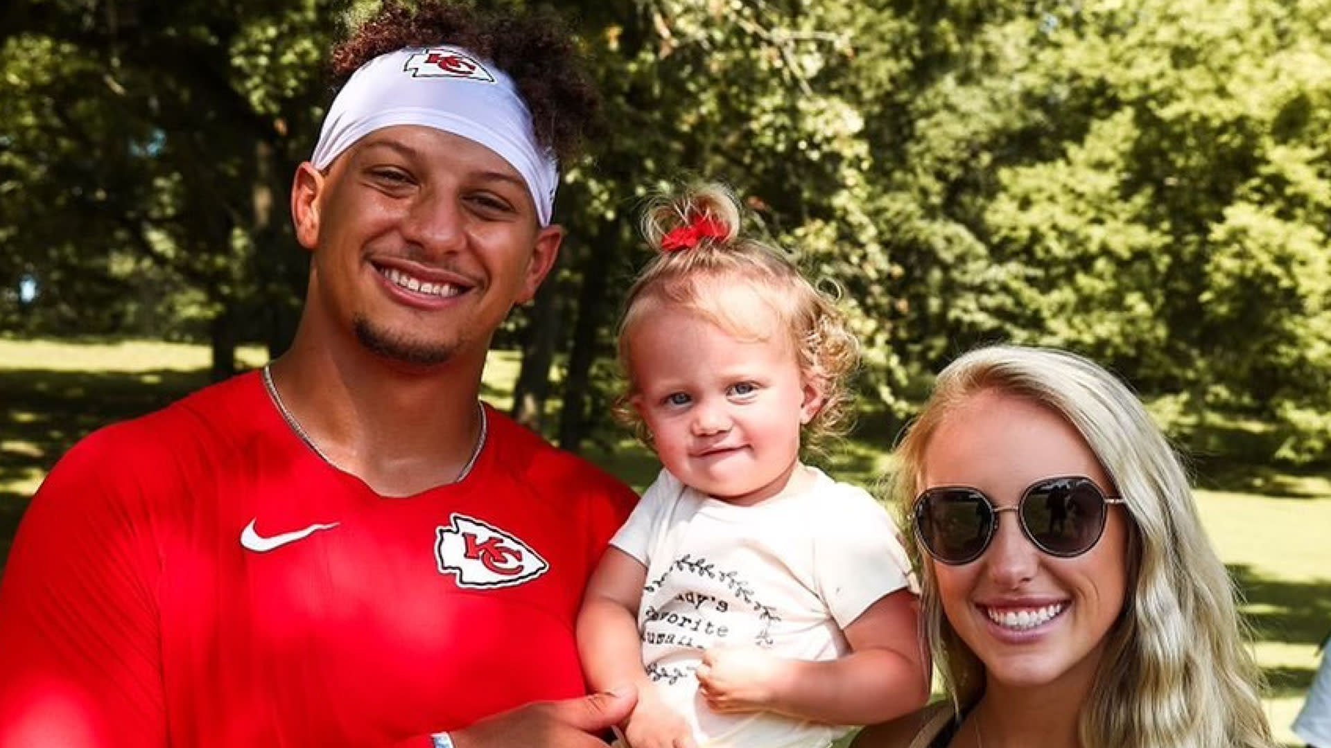 In Photos: Patrick Mahomes' daughter Sterling adorably models her father's  No. 15 KC Royals jersey