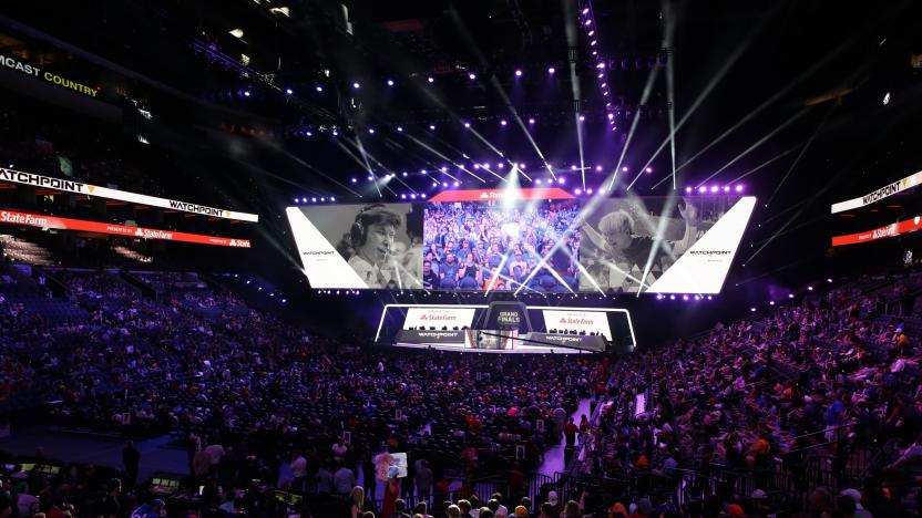 PHILADELPHIA, PA - SEPTEMBER 29: Fans enter the arena before the start of gameplay at the Overwatch League Grand Finals at the Wells Fargo Center on September 29, 2019 in Philadelphia, Pennsylvania. (Photo by Hunter Martin/Getty Images)