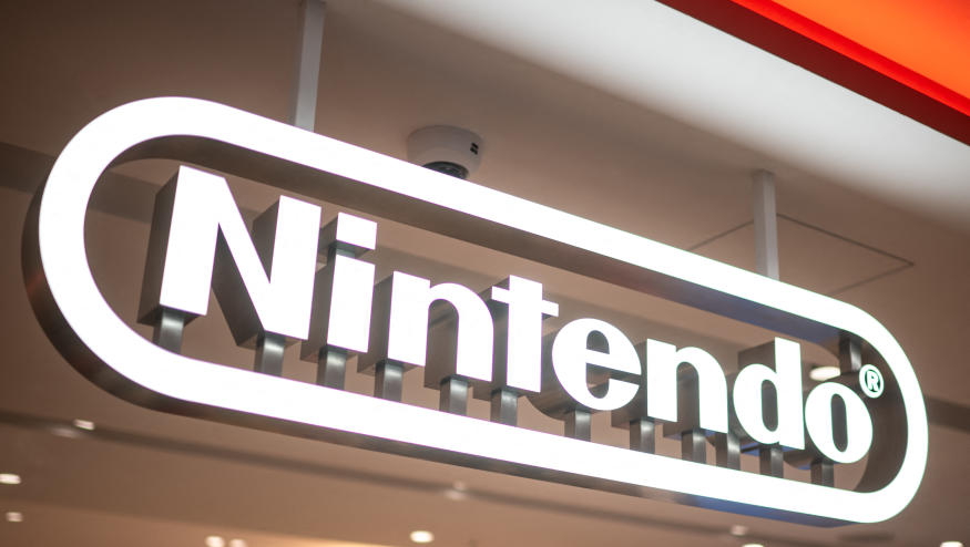 A Nintendo logo is pictured at its store in Shibuya district of Tokyo on May 2, 2024. (Photo by Philip FONG / AFP) (Photo by PHILIP FONG/AFP via Getty Images)