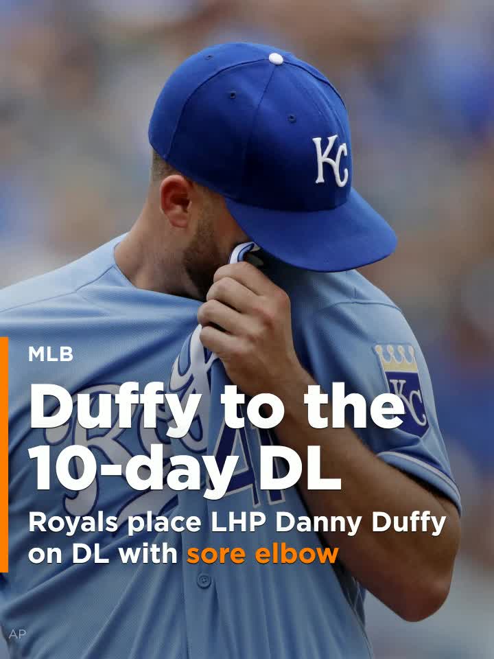 Royals place LHP Danny Duffy on DL with sore elbow [Video] - 720 x 960 jpeg 60kB