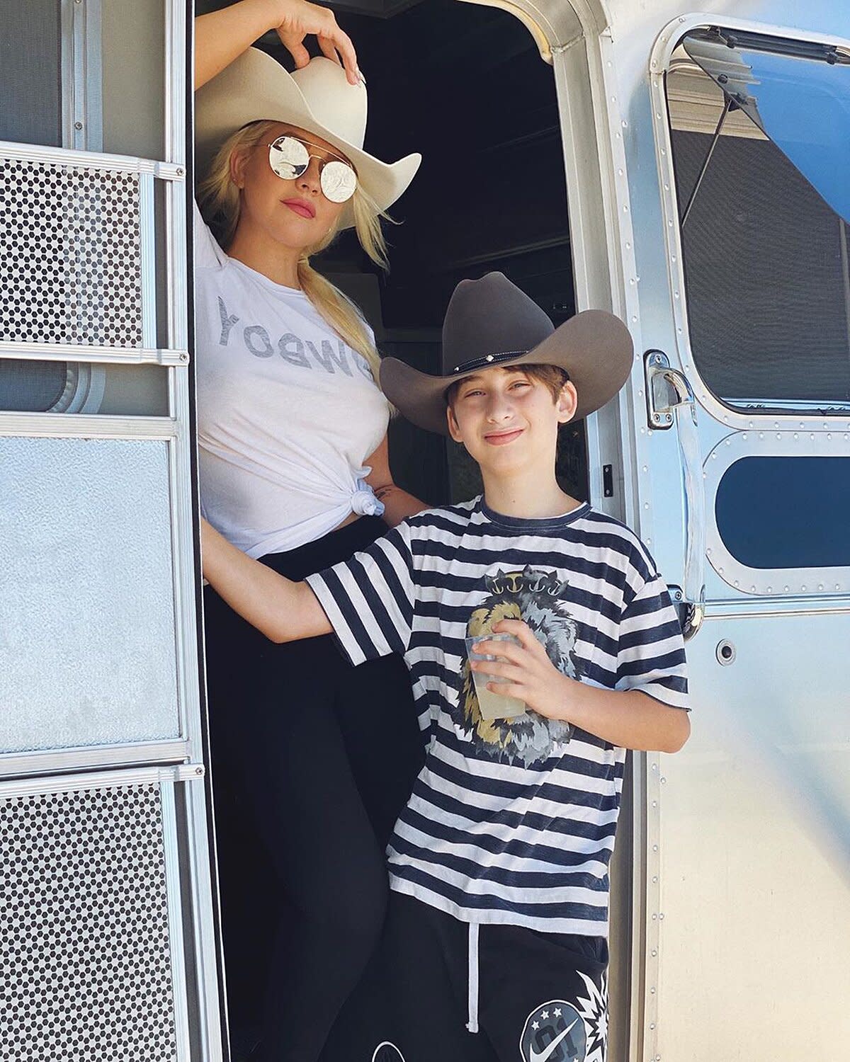 Christina Aguilera And Son Max 12 Escaped Into Nature For A Bit See The Sweet Photos