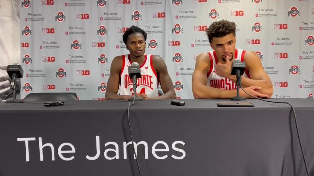 Video: Ohio State's Felix Okpara, Tanner Holden after beating St. Francis (Pa.)