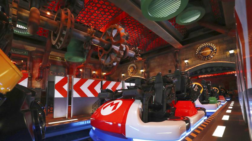 General view shows Mario Kart Station at Super Nintendo World, a new attraction area featuring the popular video game character Mario which are set to open in the spring of 2021, at the Universal Studios Japan theme park in Osaka, western Japan, November 30, 2020, in this photo taken by Kyodo.  Mandatory credit Kyodo/via REUTERS ATTENTION EDITORS - THIS IMAGE WAS PROVIDED BY A THIRD PARTY. MANDATORY CREDIT. JAPAN OUT.