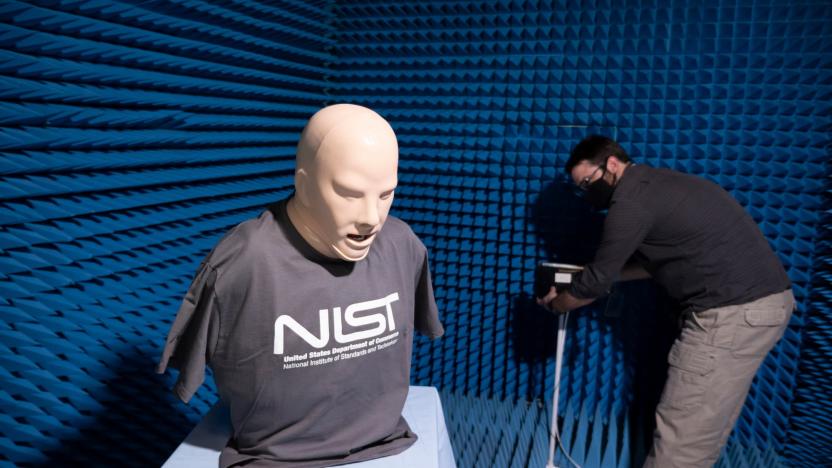 A manikin used to simulate breathing conditions,