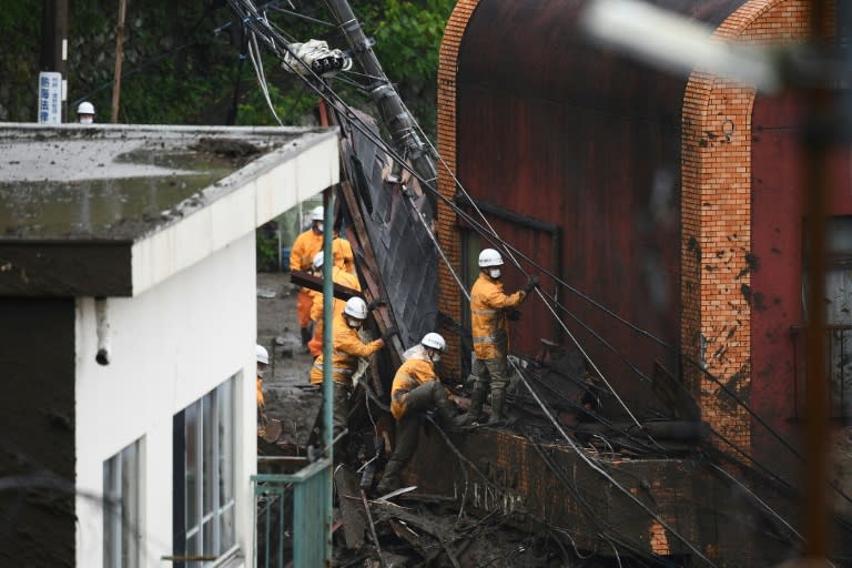 Rescuers Search For Survivors In Landslide Hit Japan Town