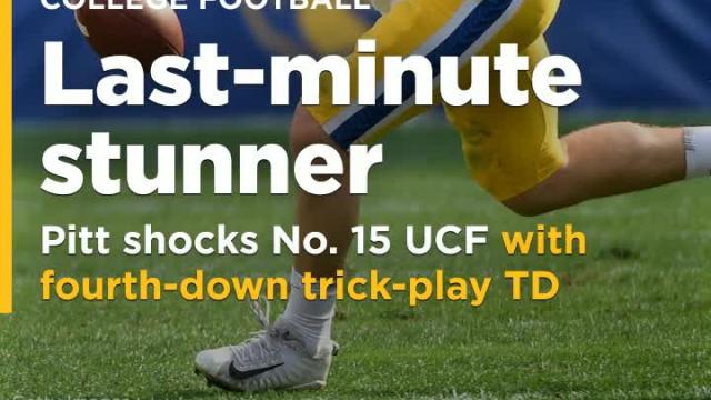 Pitt upsets No. 15 UCF with fourth-down trick-play TD to close out game