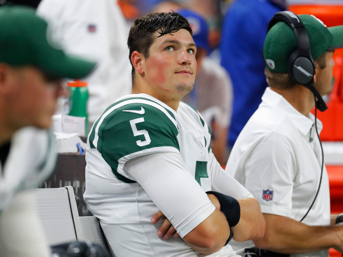 Jets quarterback Christian Hackenberg received a brutal blow heading into  the first week of the NFL season