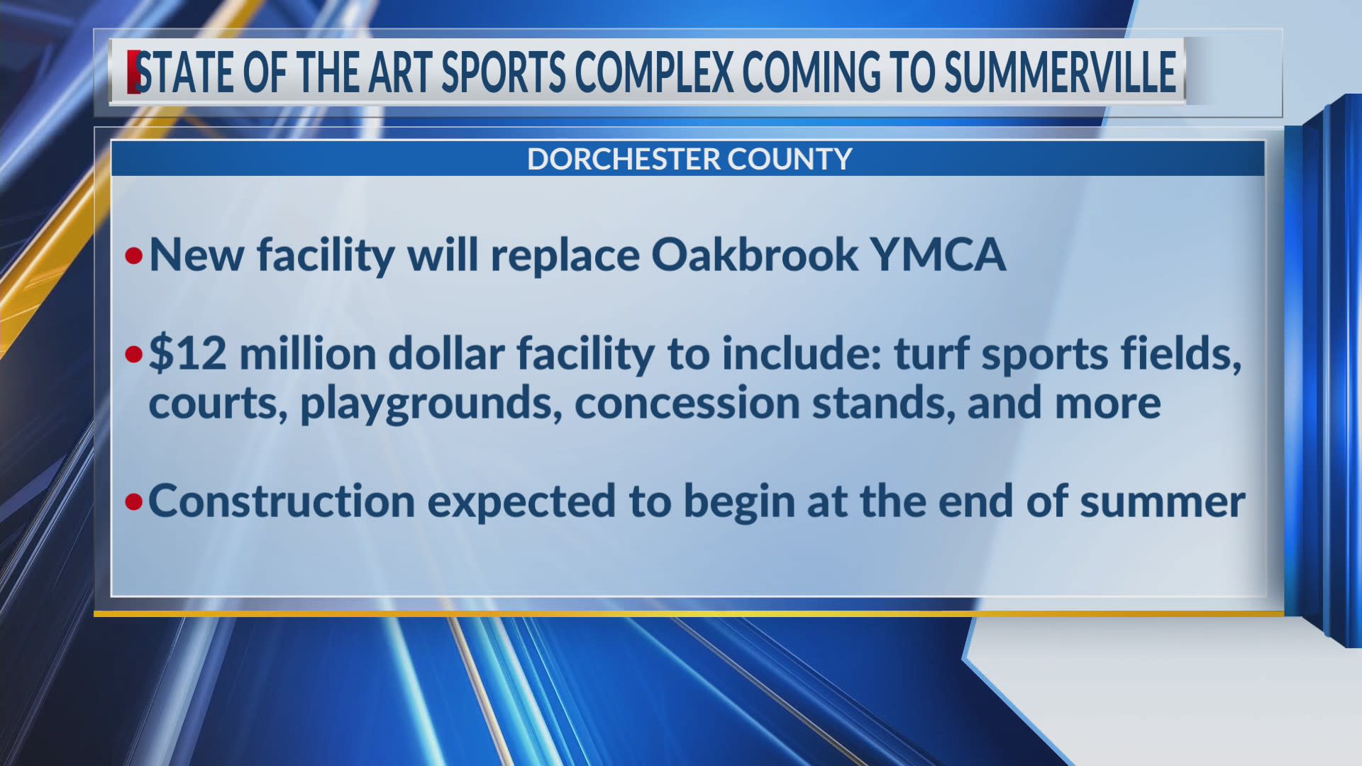 $12 million 'state-of-the-art' sports complex set to replace