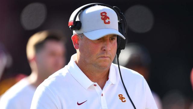 What's Clay Helton's status at USC?