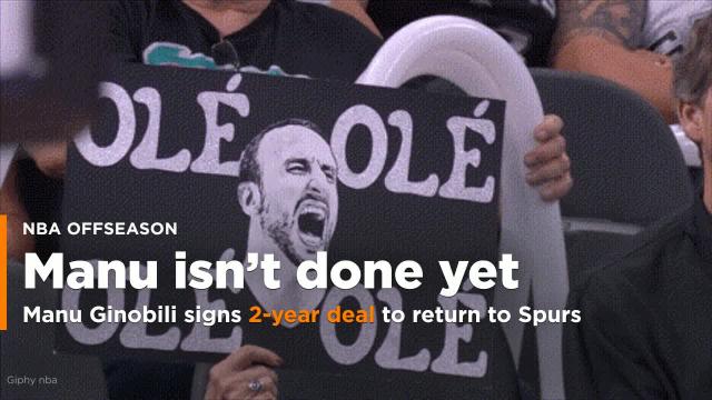 Manu Ginobili signs 2-year deal to return to Spurs