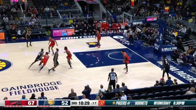 Myles Turner with a dunk vs the Toronto Raptors