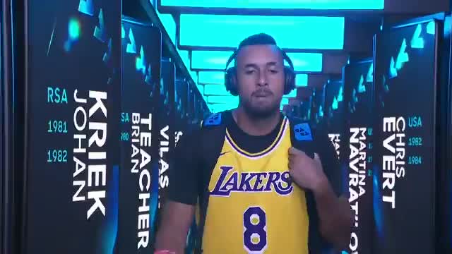 Nick Kyrgios Wears Lakers Jersey To Pay Respect To Kobe Bryant