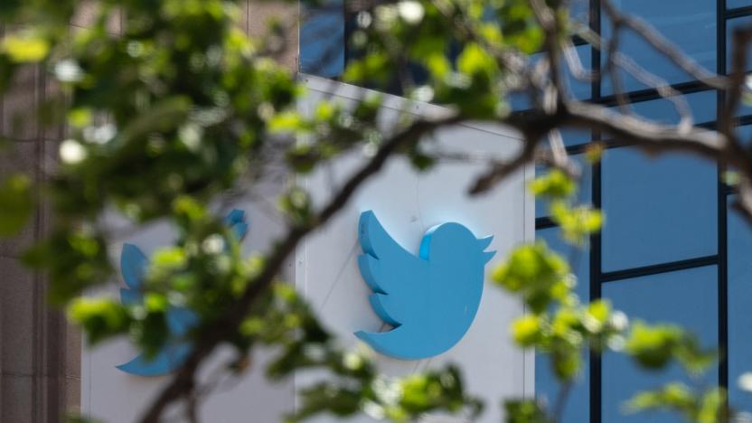 The Twitter logo is seen at their headquarters on April 26, 2022 in downtown San Francisco, California. - Billionaire Elon Musk is capturing a social media prize with his deal to buy Twitter, which has become a global stage for companies, activists, celebrities, politicians and more. (Photo by Amy Osborne / AFP) (Photo by AMY OSBORNE/AFP via Getty Images)