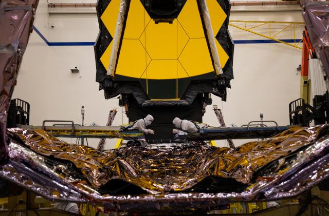 Work continues on NASA's James Webb Space Telescope.