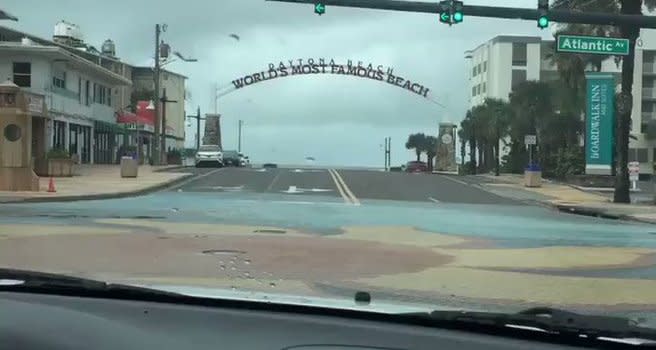 Stormy Conditions at Daytona Beach as Hurricane Dorian Looms