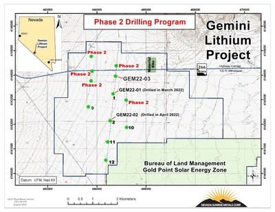 Nevada Sunrise Provides Update on Phase 2 Drilling Program at the Gemini Lithium Project, Nevada