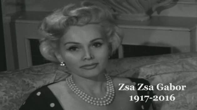 Hollywood icon Zsa Zsa Gabor dies aged 99