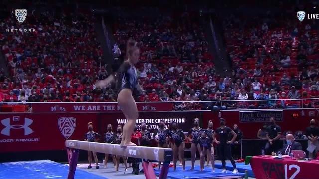 No. 2 Utah women's gymnastics' Cristal Isa scores a career-high 9.975 on the beam