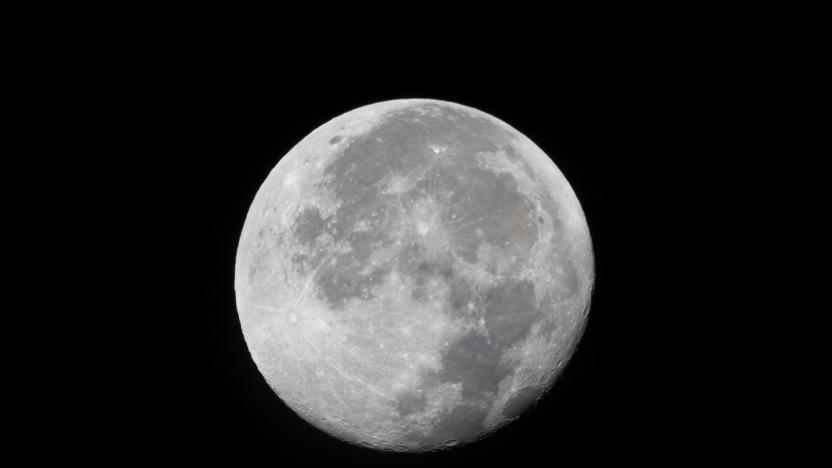 A brilliant full moon rises over the Launch Complex 39 area at NASA's Kennedy Space Center in Florida. A brilliant full moon rises over the Launch Complex 39 area at NASA's Kennedy Space Center in Florida. 