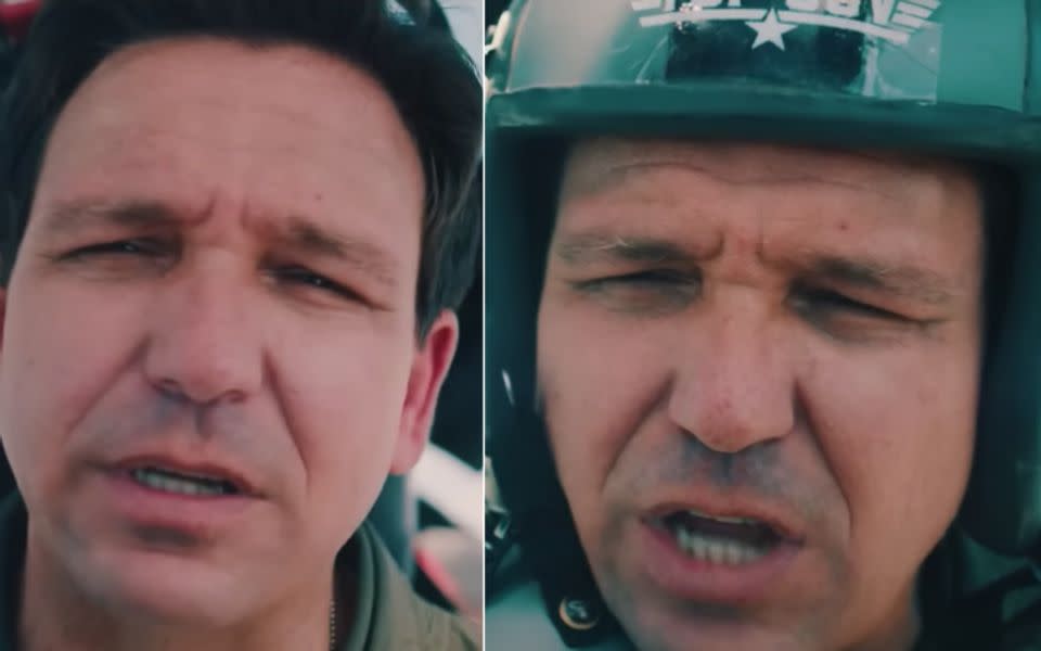 Former Navy Pilot Rips 'Pathetic' Ron DeSantis Over 'Top Gun' Stunt