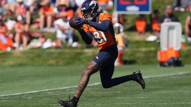 Broncos WR Tim Patrick reportedly tears Achilles; club waives KJ