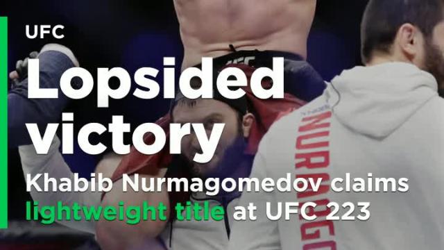 Khabib Nurmagomedov claims lightweight title with lopsided win over Al Iaquinta