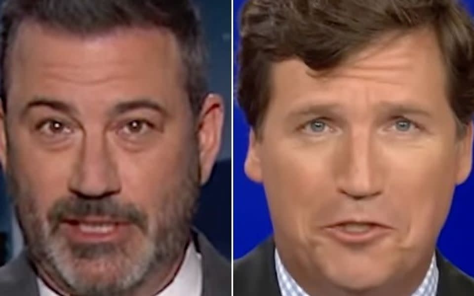 Jimmy Kimmel Says 'Prostitute' Tucker Carlson Just Told His Sickest Lie Yet