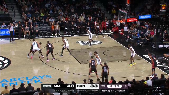 Bam Adebayo with an alley oop vs the Brooklyn Nets