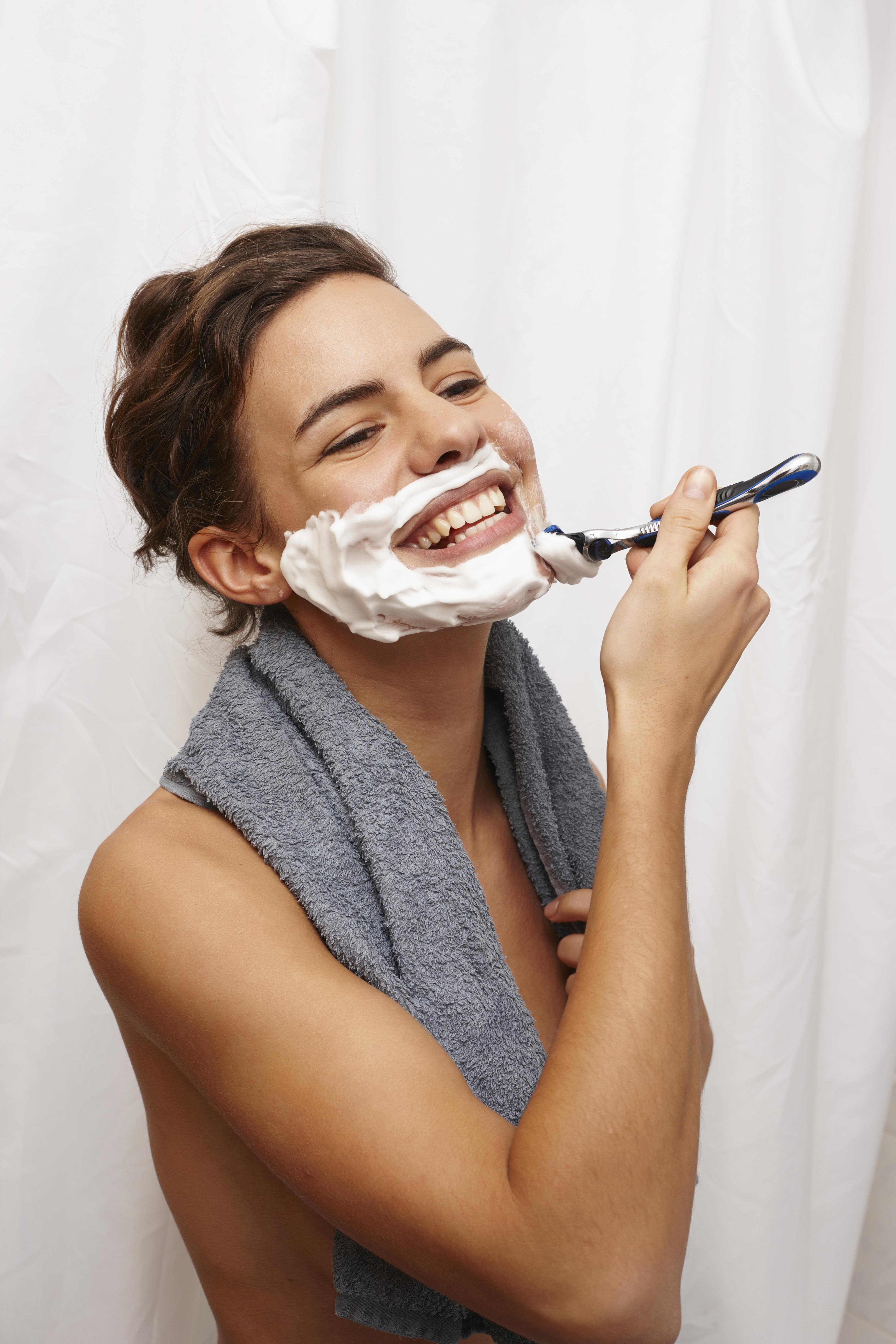 women shaving