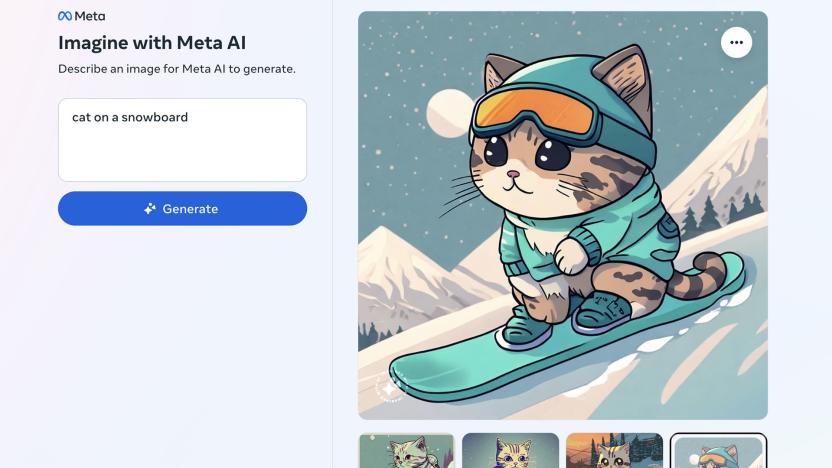 Meta's gen AI image generator has a standalone website.