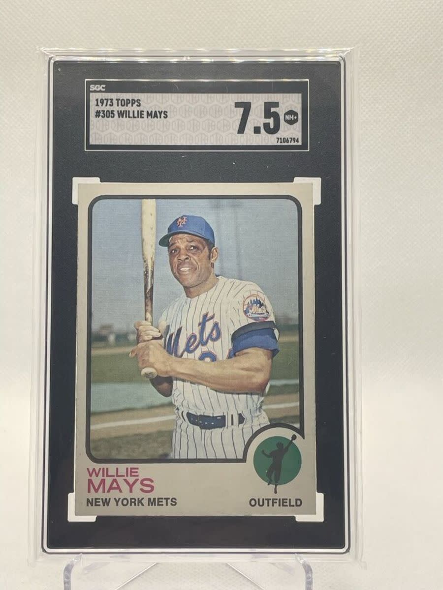 Willie Mays Baseballkarte von 1973, bei eBay für 500 $ gelistet
