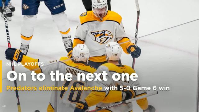 Predators beat Avs 5-0 in Game 6 to win first-round series