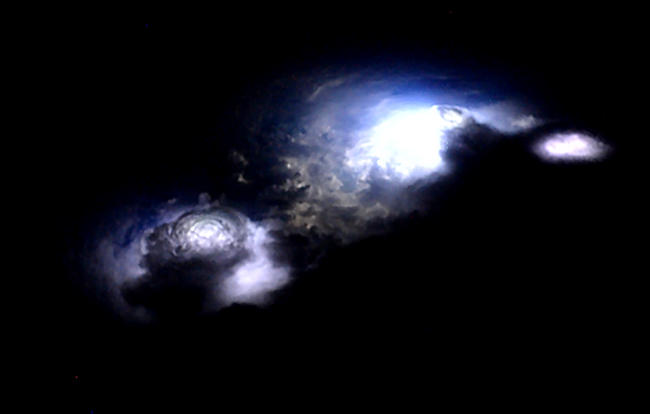An astronaut has recorded a 'first of its kind' video of mysterious blue  jets of electricity