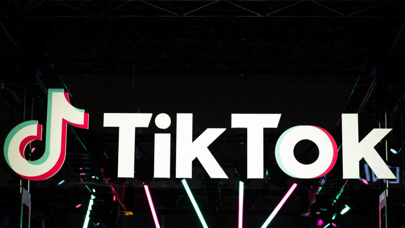 The TikTok logo is pictured at the company's booth during the Tokyo Game Show in Chiba prefecture on September 15, 2022. (Photo by Yuichi YAMAZAKI / AFP) (Photo by YUICHI YAMAZAKI/AFP via Getty Images)