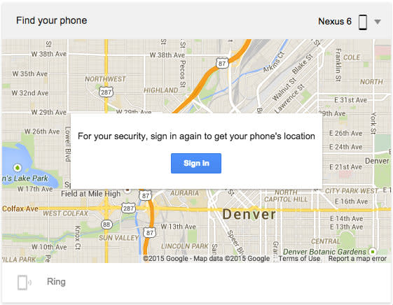 find my phone with google