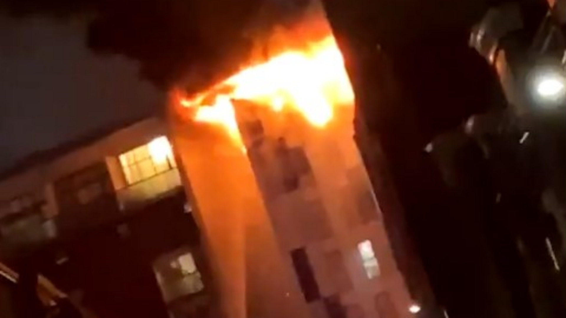 26 fire crews tackle blaze ‘crawling up cladding’ at Bolton student flats