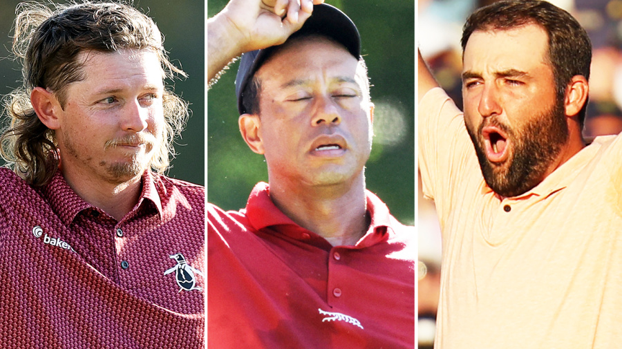 Getty Images - Cameron Smith, Tiger Woods and Scottie Scheffler at the Masters. Image: Getty