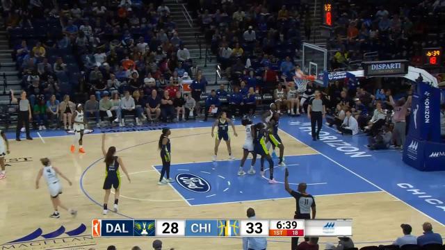 Marina Mabrey with a 3-pointer vs. Dallas Wings