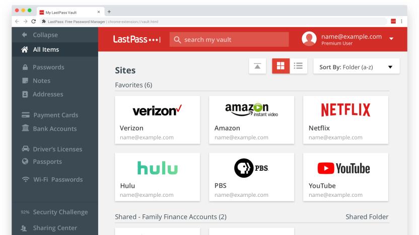 LastPass password manager app