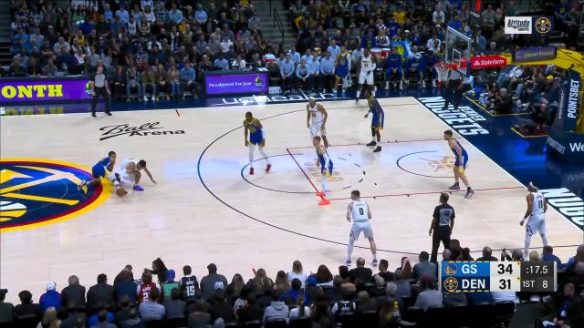 Jamal Murray with an and one vs the Golden State Warriors