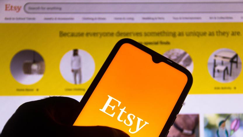 BRAZIL - 2021/07/12: In this photo illustration the Etsy logo seen displayed on a smartphone. (Photo Illustration by Rafael Henrique/SOPA Images/LightRocket via Getty Images)