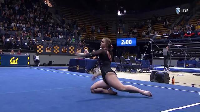 Stanford freshman Anna Roberts dazzles with 9.925 floor routine vs. No. 7 Cal