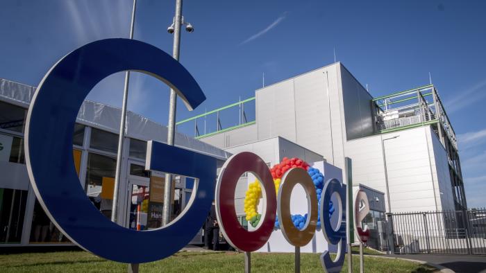 Google's first own datacenter in Germany is pictured during its inauguration in Hanau near Frankfurt, Germany, Friday, Oct. 6, 2023. (AP Photo/Michael Probst)
