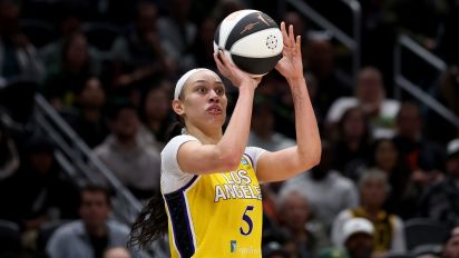 Getty Images - SEATTLE, WASHINGTON - JUNE 11: Dearica Hamby #5 of the Los Angeles Sparks shoots against the Seattle Storm at Climate Pledge Arena on June 11, 2024 in Seattle, Washington. (Photo by Steph Chambers/Getty Images)